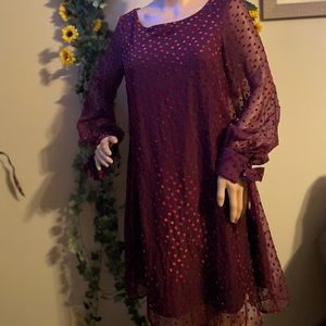 like new & sheer red midi dress 👗 ♥️